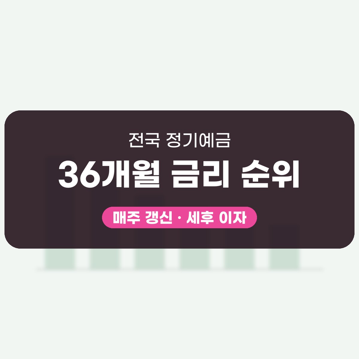 정기예금 36개월 금리 순위표 읽는 법 대표 이미지
