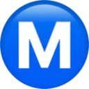 원으로 표시된 M