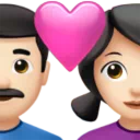 Couple With Heart - Man: Light Skin Tone, Woman: Light Skin Tone
