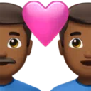 Couple with Heart: Man, Man, Medium-Dark Skin Tone
