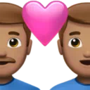 Couple with Heart: Man, Man, Medium Skin Tone