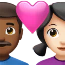 Couple With Heart - Man: Medium-Dark Skin Tone, Woman: Light Skin Tone