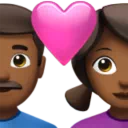Couple With Heart - Man: Medium-Dark Skin Tone, Woman: Medium-Dark Skin Tone