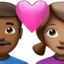 Couple With Heart - Man: Medium-Dark Skin Tone, Woman: Medium Skin Tone