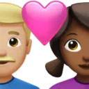 Couple With Heart - Man: Medium-Light Skin Tone, Woman: Medium-Dark Skin Tone