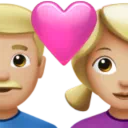 Couple With Heart - Man: Medium-Light Skin Tone, Woman: Medium-Light Skin Tone