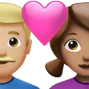 Couple With Heart - Man: Medium-Light Skin Tone, Woman: Medium Skin Tone