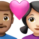 Couple With Heart - Man: Medium Skin Tone, Woman: Light Skin Tone