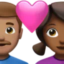 Couple With Heart - Man: Medium Skin Tone, Woman: Medium-Dark Skin Tone