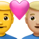 Couple With Heart - Man: No Skin Tone, Man: Medium-Light Skin Tone