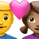 Couple With Heart - Man: No Skin Tone, Woman: Medium Skin Tone