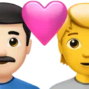Couple With Heart: Man, Person, Light Skin Tone, No Skin Tone