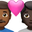 Couple With Heart: Man, Person, Medium-Dark Skin Tone, Dark Skin Tone