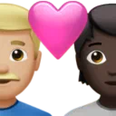 Couple With Heart: Man, Person, Medium-Light Skin Tone, Dark Skin Tone