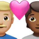 Couple With Heart: Man, Person, Medium-Light Skin Tone, Medium-Dark Skin Tone