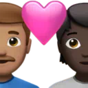 Couple With Heart: Man, Person, Medium Skin Tone, Dark Skin Tone