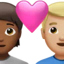 Couple With Heart: Person, Man, Medium-Dark Skin Tone, Medium-Light Skin Tone