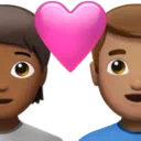 Couple With Heart: Person, Man, Medium-Dark Skin Tone, Medium Skin Tone