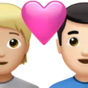 Couple With Heart: Person, Man, Medium-Light Skin Tone, Light Skin Tone