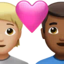 Couple With Heart: Person, Man, Medium-Light Skin Tone, Medium-Dark Skin Tone