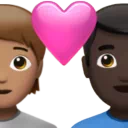 Couple With Heart: Person, Man, Medium Skin Tone, Dark Skin Tone