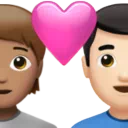 Couple With Heart: Person, Man, Medium Skin Tone, Light Skin Tone