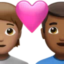 Couple With Heart: Person, Man, Medium Skin Tone, Medium-Dark Skin Tone