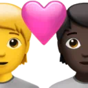 Couple With Heart: Person, Person, No Skin Tone, Dark Skin Tone
