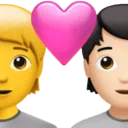 Couple With Heart: Person, Person, No Skin Tone, Light Skin Tone