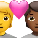 Couple With Heart: Person, Person, No Skin Tone, Medium-Dark Skin Tone