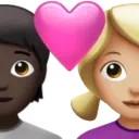 Couple With Heart: Person, Woman, Dark Skin Tone, Medium-Light Skin Tone