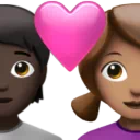 Couple With Heart: Person, Woman, Dark Skin Tone, Medium Skin Tone