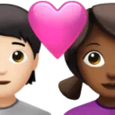 Couple With Heart: Person, Woman, Light Skin Tone, Medium-Dark Skin Tone