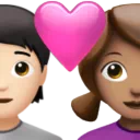 Couple With Heart: Person, Woman, Light Skin Tone, Medium Skin Tone