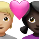 Couple With Heart: Person, Woman, Medium-Light Skin Tone, Dark Skin Tone