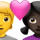 Couple With Heart: Person, Woman, No Skin Tone, Dark Skin Tone
