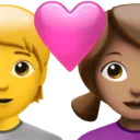 Couple With Heart: Person, Woman, No Skin Tone, Medium Skin Tone