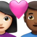 Couple with Heart: Woman, Man, Light Skin Tone, Medium-Dark Skin Tone