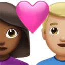 Couple with Heart: Woman, Man, Medium-Dark Skin Tone, Medium-Light Skin Tone