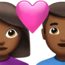 Couple with Heart: Woman, Man, Medium-Dark Skin Tone