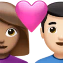 Couple with Heart: Woman, Man, Medium Skin Tone, Light Skin Tone