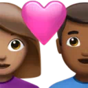 Couple with Heart: Woman, Man, Medium Skin Tone, Medium-Dark Skin Tone