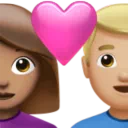 Couple with Heart: Woman, Man, Medium Skin Tone, Medium-Light Skin Tone
