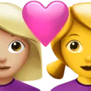 Couple With Heart - Woman: Medium-Light Skin Tone, Woman: No Skin Tone