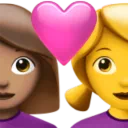 Couple With Heart - Woman: Medium Skin Tone, Woman: No Skin Tone
