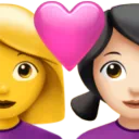 Couple With Heart - Woman: No Skin Tone, Woman: Light Skin Tone