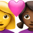 Couple With Heart - Woman: No Skin Tone, Woman: Medium-Dark Skin Tone