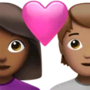 Couple With Heart: Woman, Person, Medium-Dark Skin Tone, Medium Skin Tone