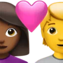 Couple With Heart: Woman, Person, Medium-Dark Skin Tone, No Skin Tone