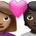 Couple With Heart: Woman, Person, Medium Skin Tone, Dark Skin Tone